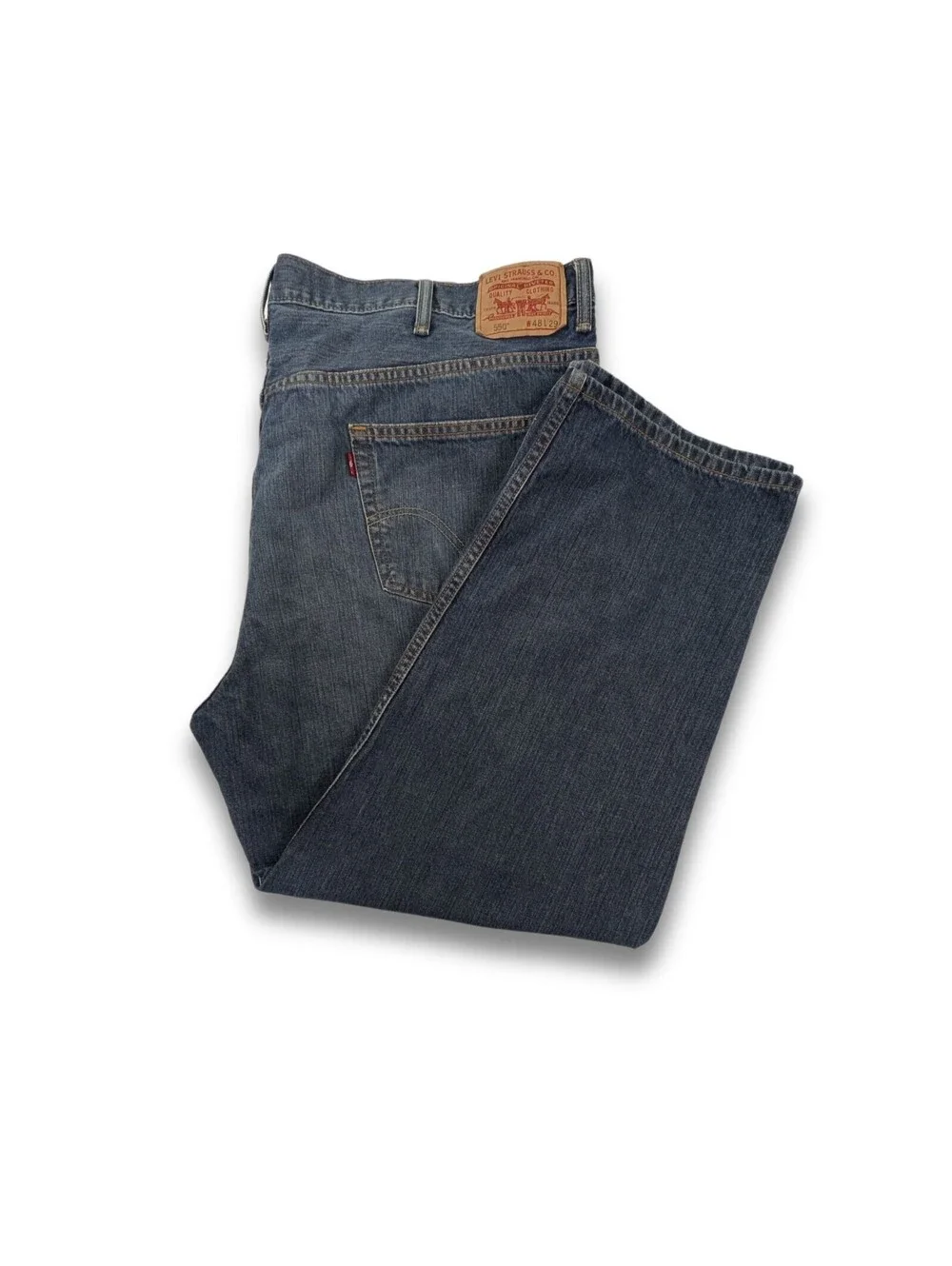 Levi’s 550 Relaxed Fit Jeans Men’s 48x29 Dark Wash Denim Made in Colombia